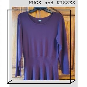 Apt 9 Purple Sweater Dress, Tiered SZ L